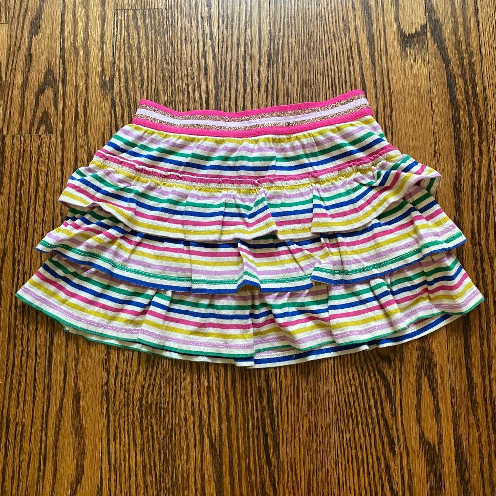 Mini Boden Striped Tiered Skort Size 4/5T